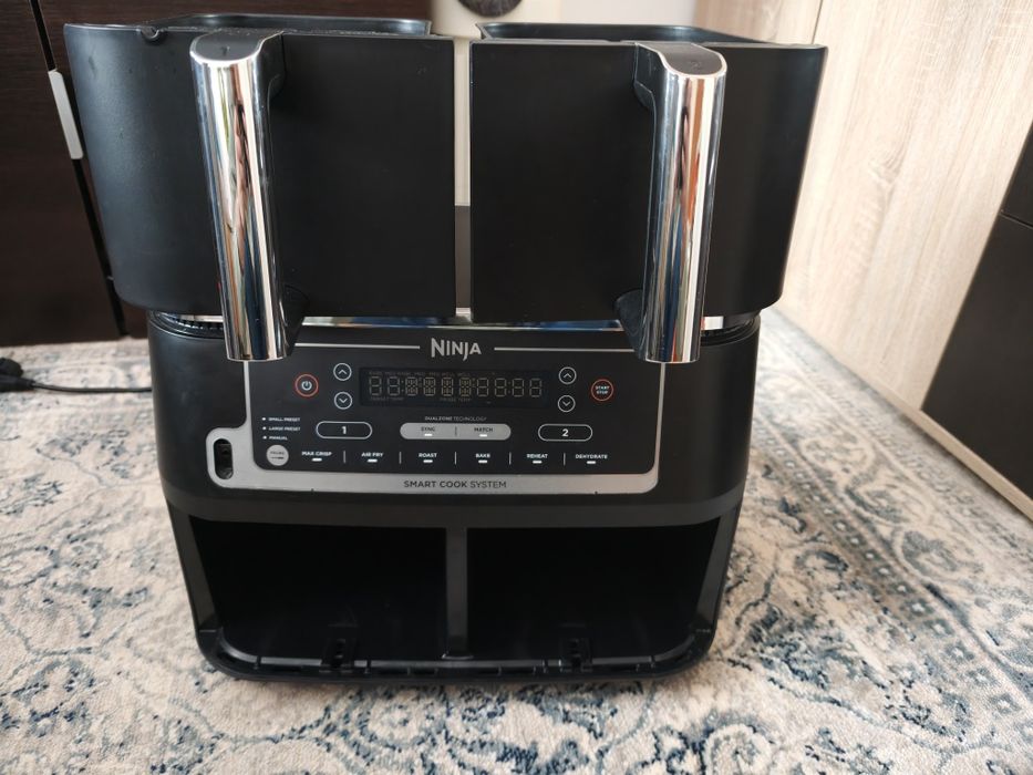 Air Fryer Ninja Dual AF451, 9.5l, 2470W, Friteuza cu aer cald, ca Nou