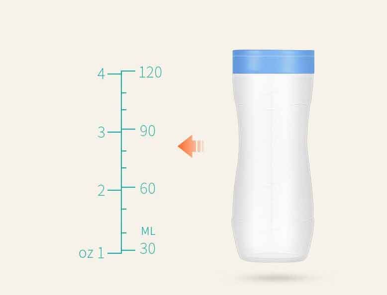 Lingurita de silicon cu rezervor 120 ml copii