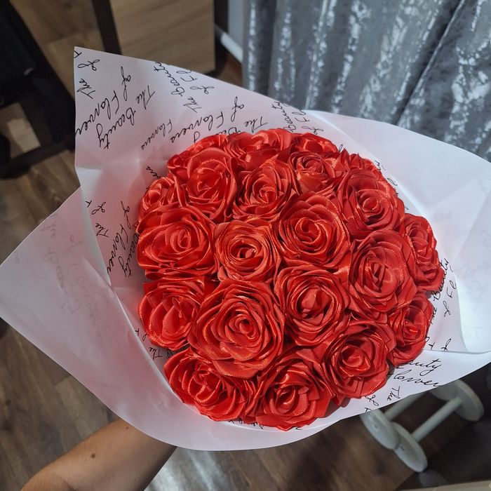 розы из лент на заказ