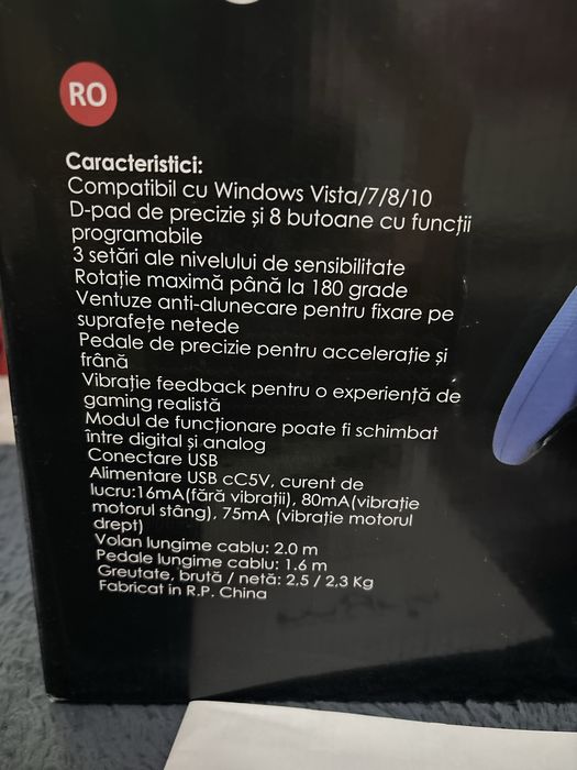 Set gaming Volan cu pedale, myria