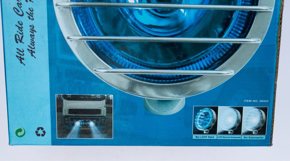 Proiector Camion 24V H3-70W Halogen cu ring LED Albastru