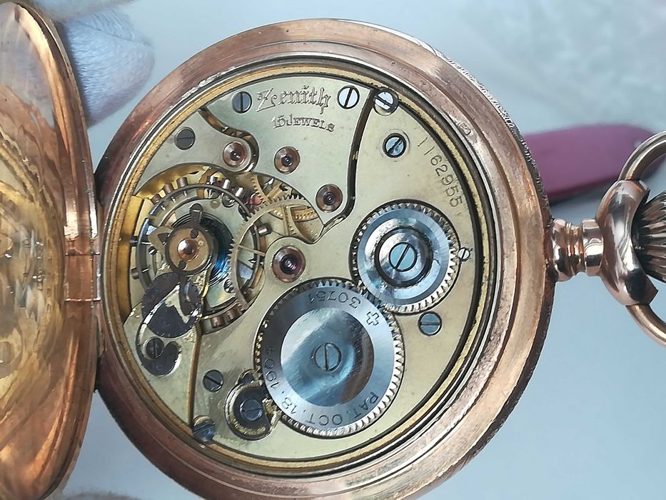 ZENITH джобен часовник, златен 14к/Gold 14k, перфектен, рядък