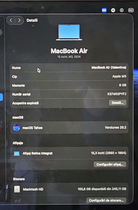 MacBook Air m3 8 gb