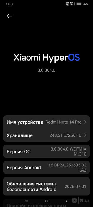 Redmi not 14 pro сотилади холати 100%  тиник