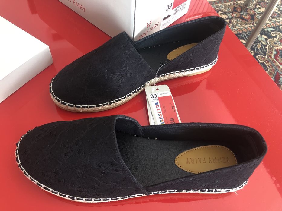 Espadrile noi, negre, nr 38.5