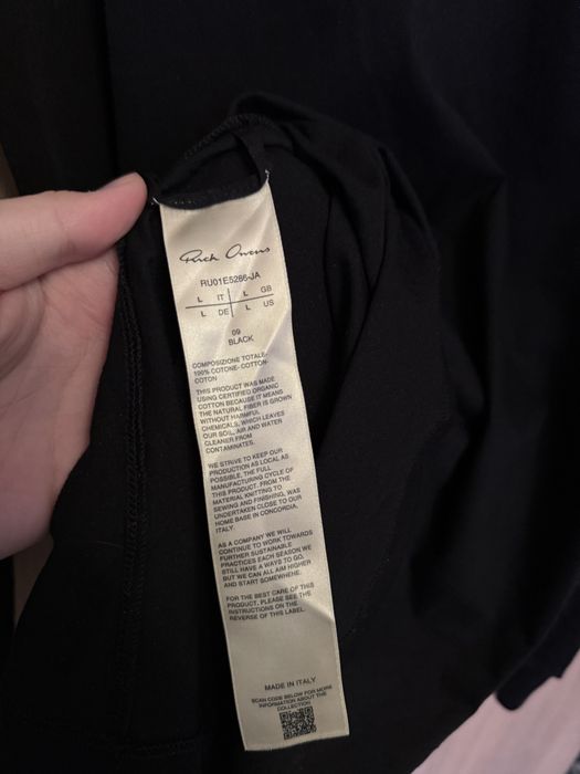 Tricou cu maneca lunga / Longsleeve Rick Owens - L, mulat / stretchy