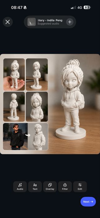 Figurina decorativa alba