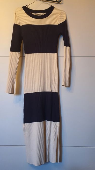 Rochie HM midi S Bleumarin și crem