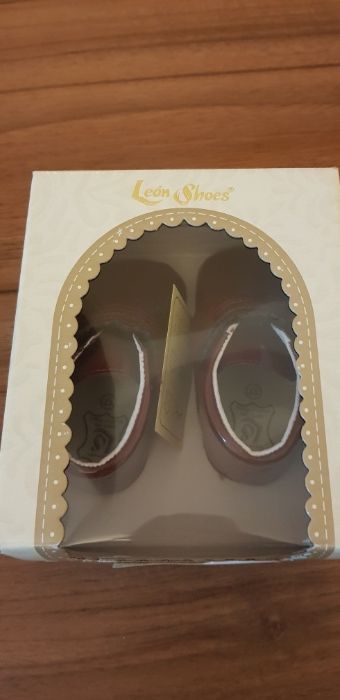 Pantofi Leon Shoes, visiniu, piele complet, mărimea 17, interior 10 cm