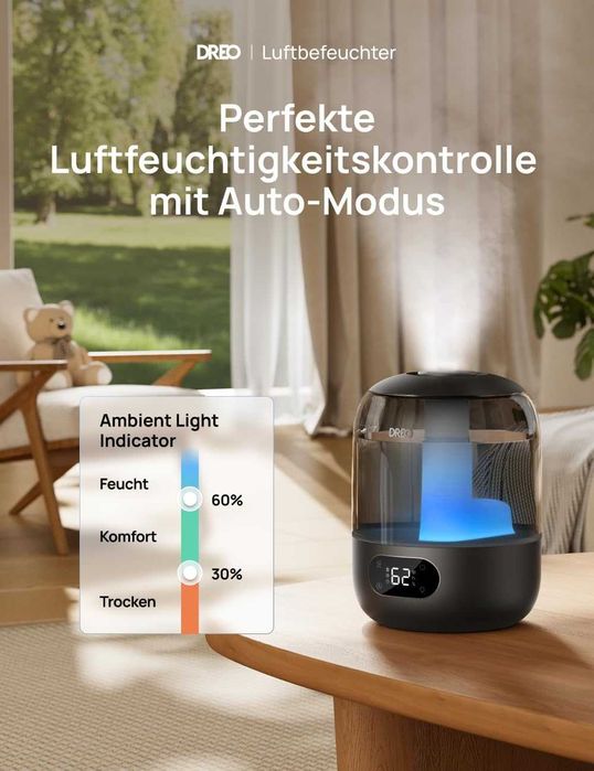 Овлажнител Dreo, 3л., Помещения до 27м2.