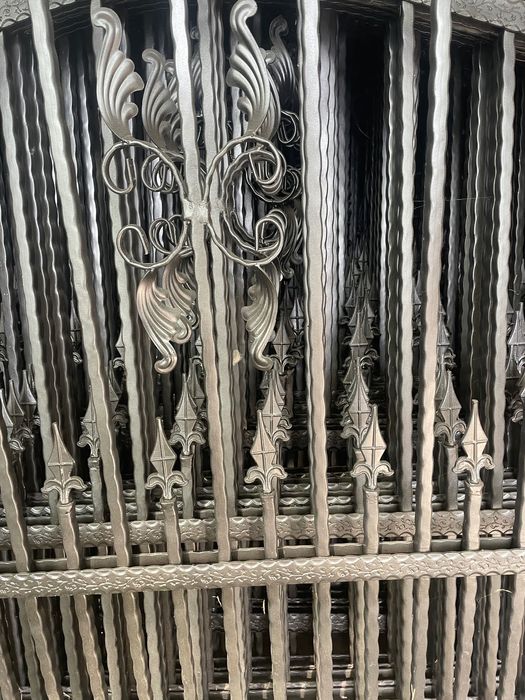 Plase de gard + portiță metalică – model elegant