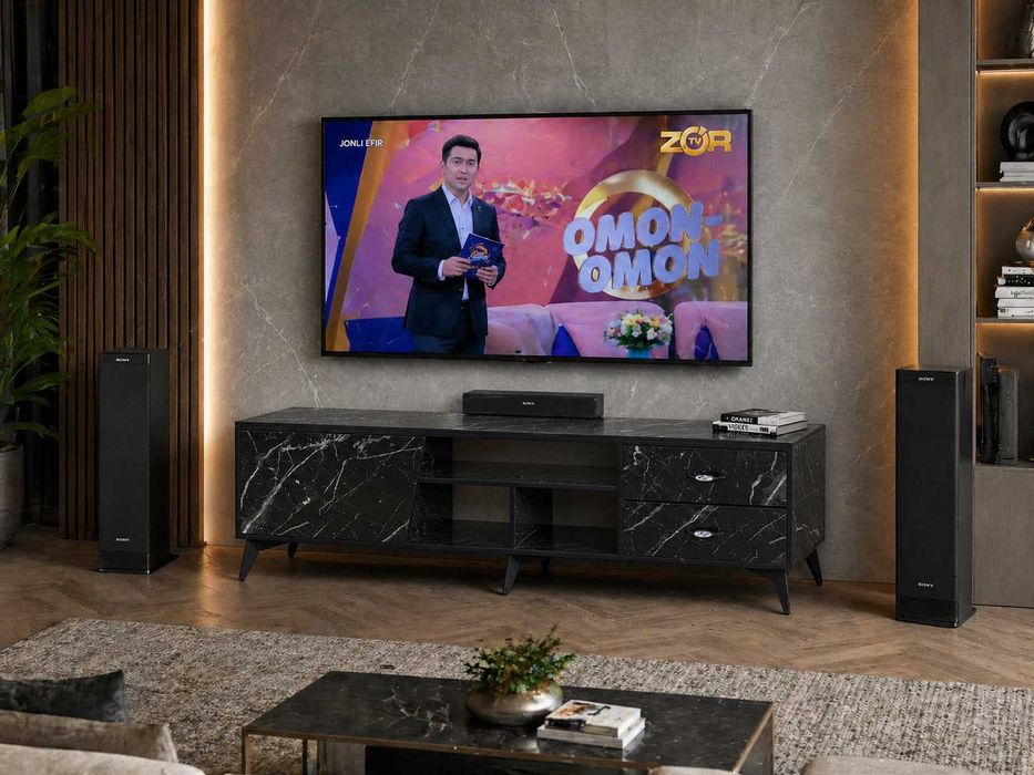 TV uchun tumba marmar stil, pad televizor