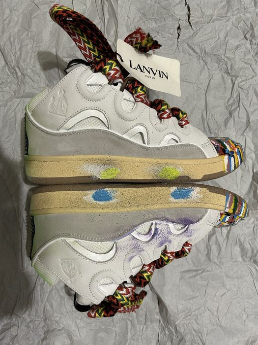 Adidasi Lanvin Curb Brown Graffiti