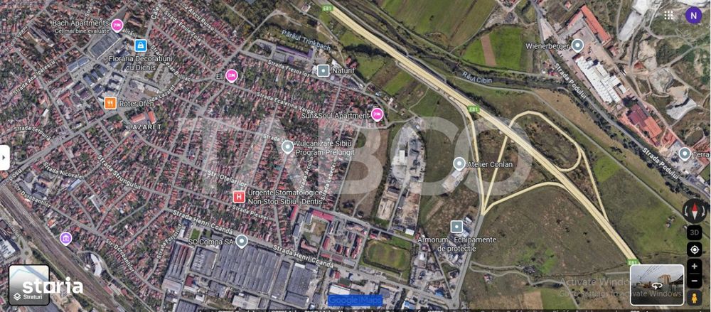 Teren intravilan deschidere 23 ml 2205 mp in zona Lazaret Sibiu