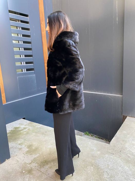 Шуба норковая черный бриллиант