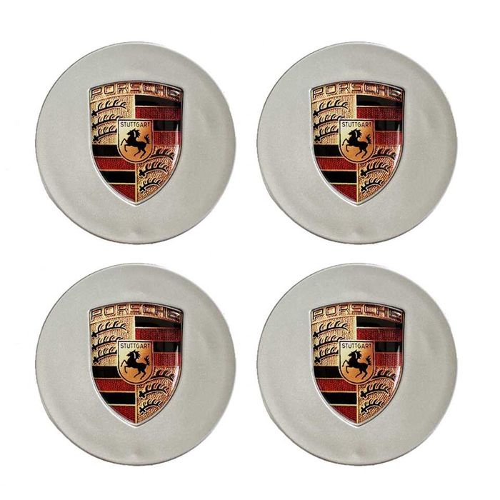 капачки за джанти Порше Porsche сиви 75мм комплект от 4 броя