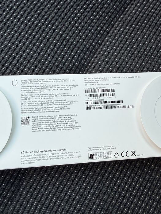 Смарт часовник APPLE WATCH S11 CELL SPACE GREY