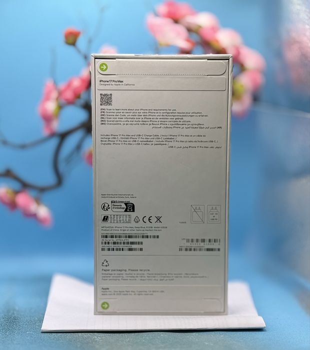 НОВ!!! Apple iPhone 17 Pro Max, 512GB, 5G, Deep Blue + подарък