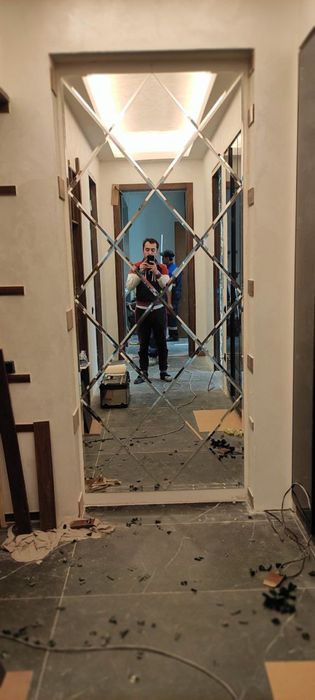 Rombik Oynalar Vitraj Dush kabina