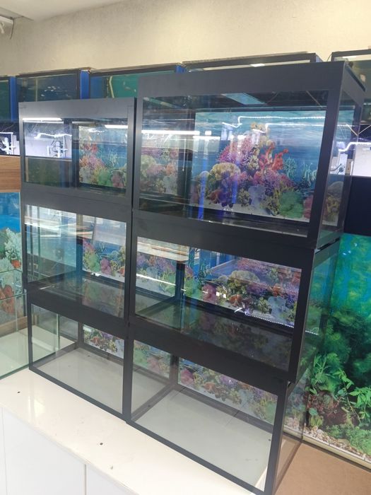 Akvarumla sotiladi  50 uzunasi 36 boʻyi 26 eni 46litr. 4 li oynadan