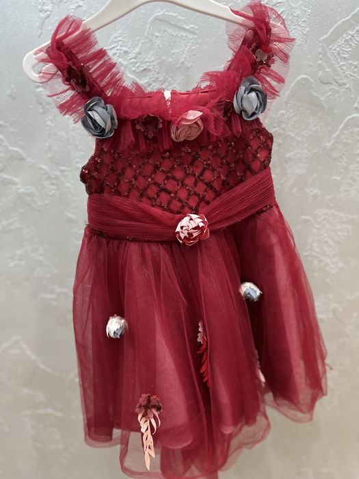 бордовое платье для девочек