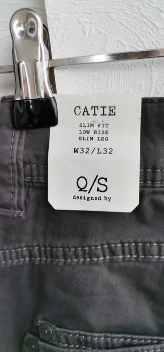 Blugi jeans femei QS by Oliver Catie Slim Fit W32/L32 gri inchis Noi