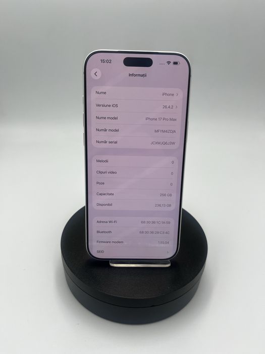 Iphone 17 PRO MAX 256GB 99 Baterie 127 CCA Cod 3877
