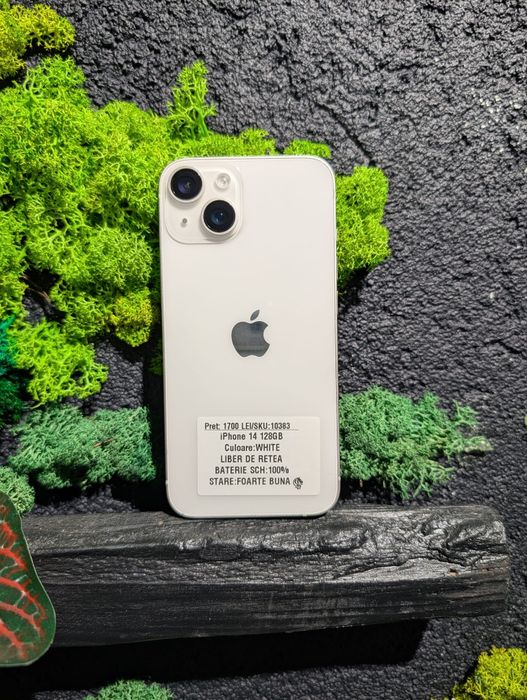 iPhone 14 128gb Starlight Neverlocked Baterie 100%/Fact+Garantie