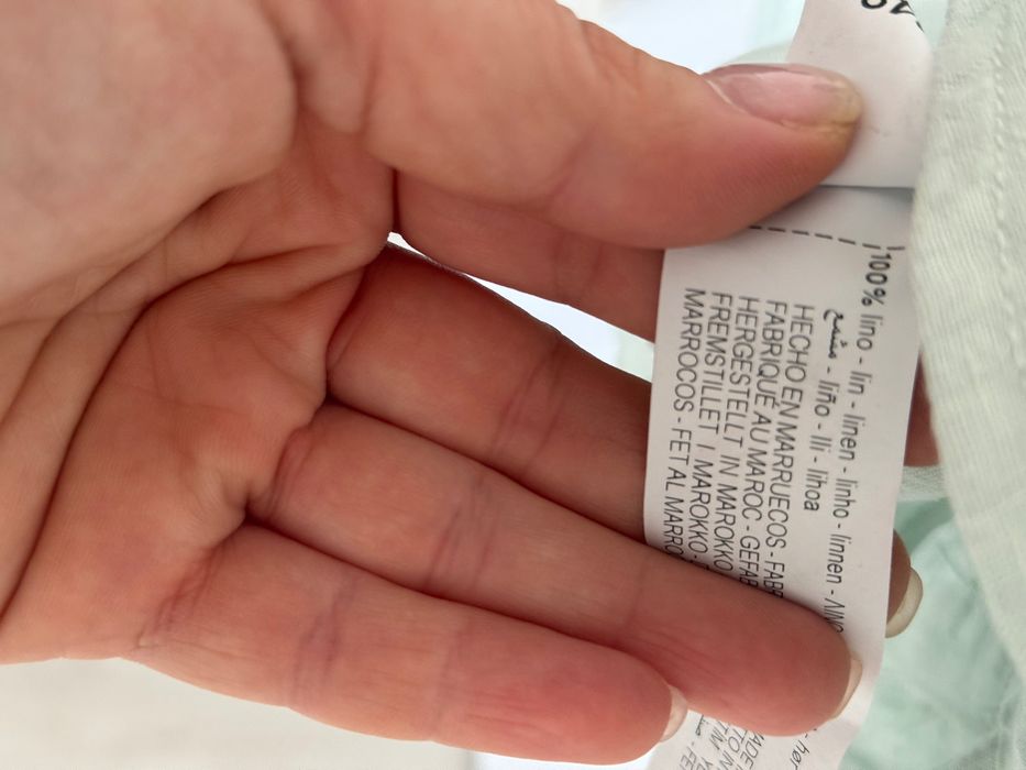 Zara ленена риза цвят мента размер 3г 100% лен