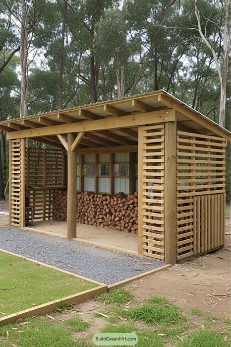 дровяные сараи из дерево