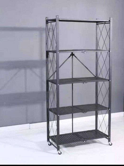Металлический стеллаж на колесиках, кухни 2, 3, 4, 5 полок, этажерка
