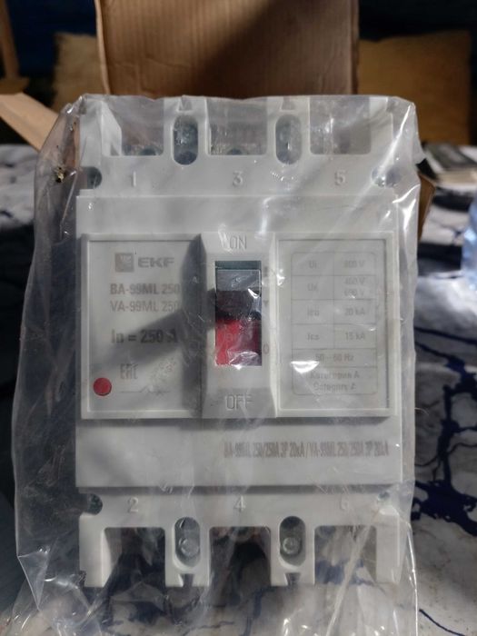 Кабель авг 3*16+1*10, автомат 250А