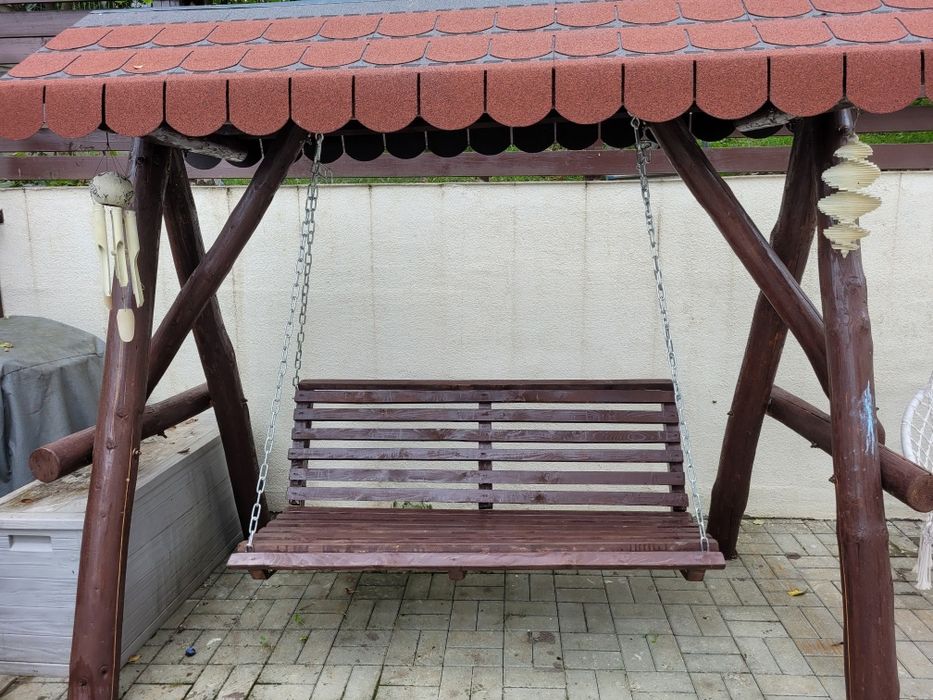 Vand balansoar rustic de gradina prelungit