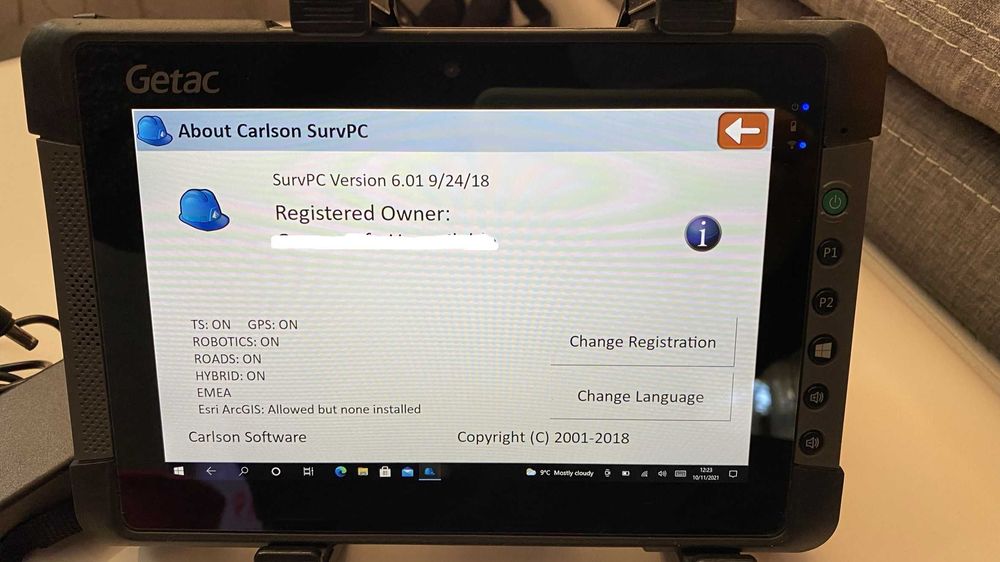 Tableta Rugged GETAC T800 GPS Controler SURVCE Magnet Field