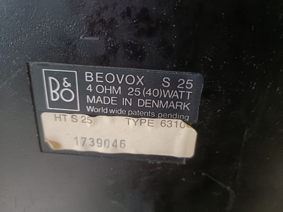 Bang Olufsen Beovox S25 boxe de raft made in Denmark
