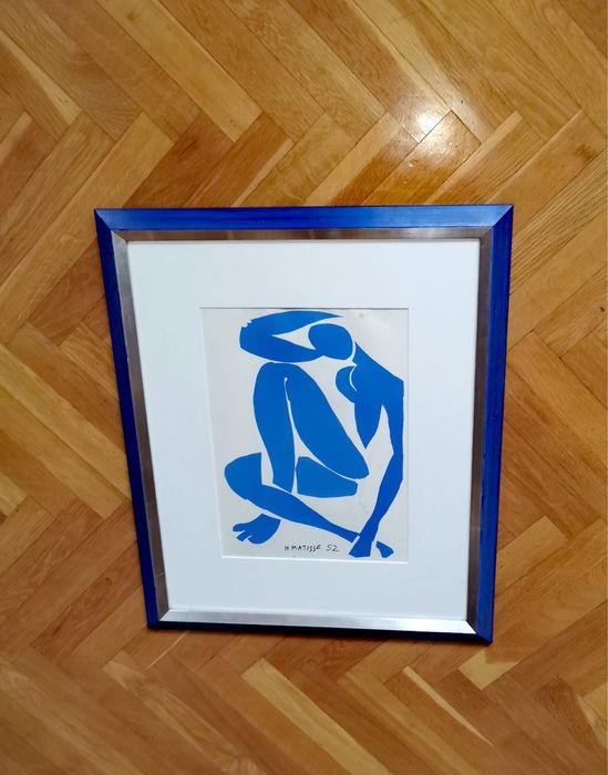 Картина рамка паспарту  Nu Bleu IV Синьо голо тяло IV 2007г Анри Матис