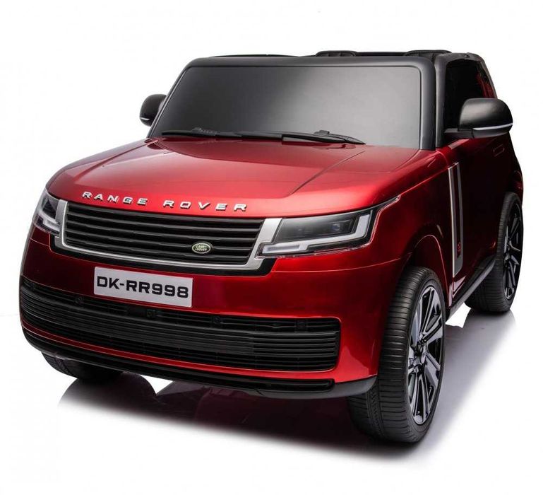 Masinuta electrica copii Range Rover Painted Red 24V 480W cu 2 locuri si echipare Premium, panou audio, lumini, roti din spuma Eva, scaun piele