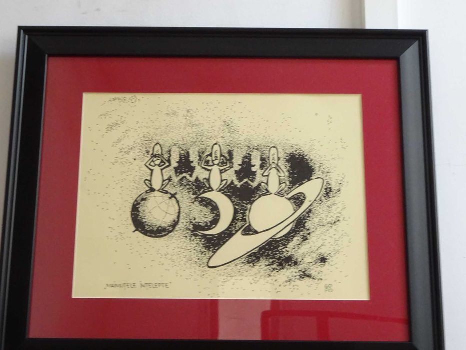 Tablou Ion Popescu Gopo ‘maimutele intelepte’| tus