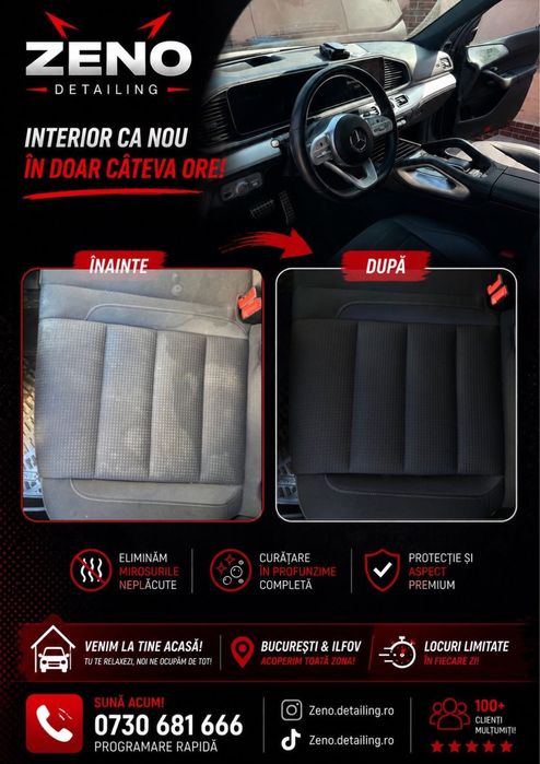 Detailing Interior Auto Profesional | Curățare Tapițerie