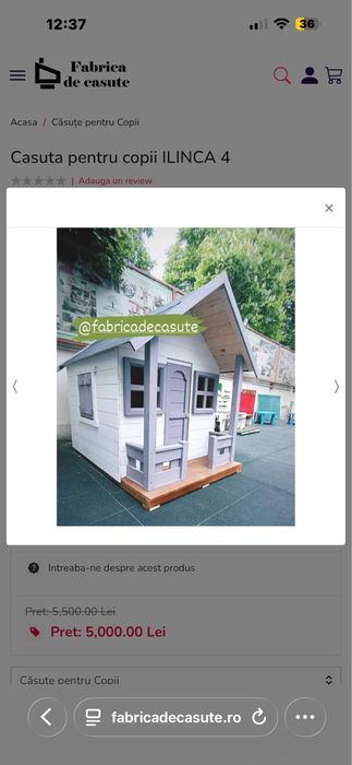 Casuta pentru copii Lemn premium