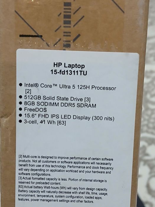 Noutbuk intel Core ultra 5 125H Processor [2)