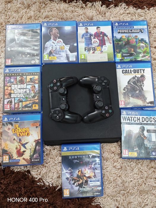 Ps 4 Slim 1 TB + Jocurile din imagine.
