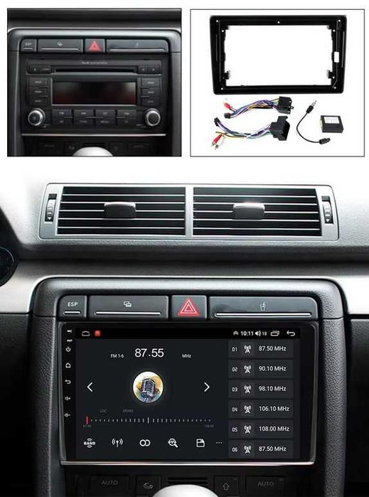 Рамка за мултимедия 9" Audi A3 / A4 2 DIN
