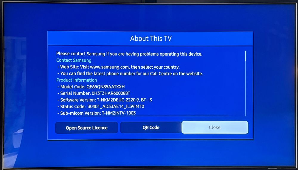 Телевизор Samsung QE65QN85A – 65″ QLED 4K Smart TV