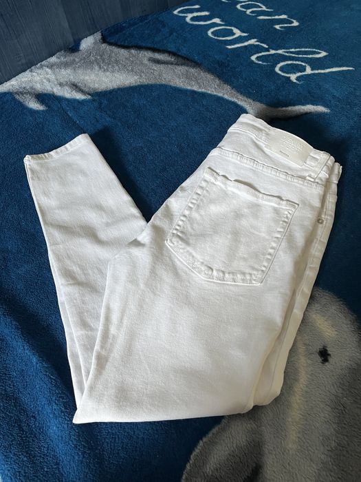 Blugi albi Zara super skinny