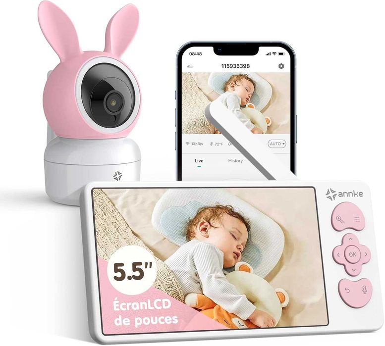 Monitor pentru bebeluși ANNKE 2K FHD cu cameră