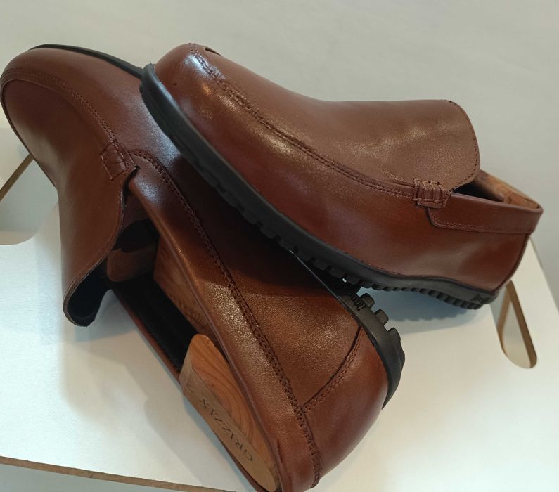 Pantofi loafer 42 41 slip on Battisto Lascari NOI piele naturala moale