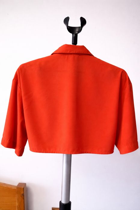 Bluza dama rosie Sinsay tip crop cu nod marime XL