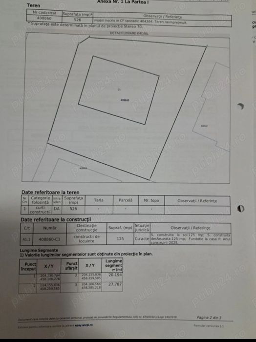 Teren Jebel Timis 526 mp cu fundatie + proiect casa inclus (intabulat)