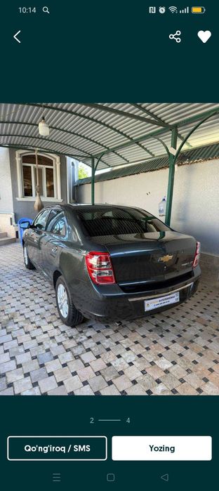 Cobalt avtomobili 4 pozitsiyasi